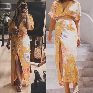 SABO LEONIE WRAP MAXI SKIRT AND MATCHING WRAP TOP S